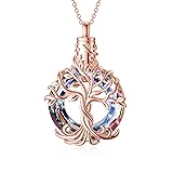 TOUPOP Tree of Life Urn Necklace for Ashes Sterling