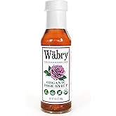 W&auml;bry Organic Rose Syrup, 12 FL oz | Natural Coffee Matcha Syrup, Perfect for Lattes, Tea, Shaved Ice and Soda, Vegan Friendly, Non-GMO, Dye-Free Snow Cone Syrup