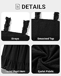Talisea Women’s Plus Size Summer Dresses Black