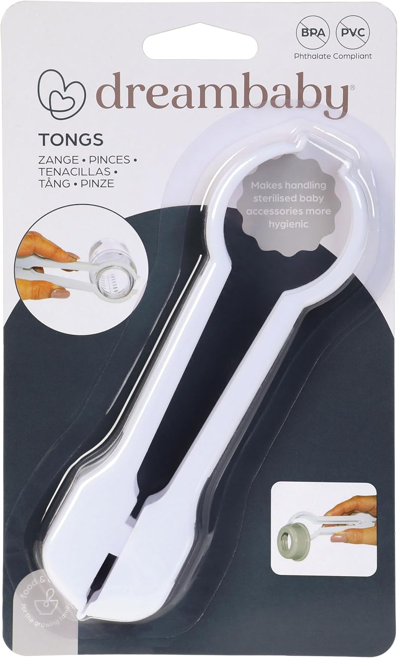 Dreambaby Bottle Tongs Holder G527 White Non-Slip Easy Grip Clamp