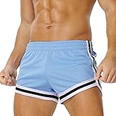 AIMPACT Men's Mesh Booty Shorts 3 Inch Lightweight Athletic Sportswear Gym Workout Retro Running Short Shorts