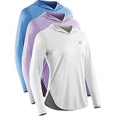 NELEUS Women's Sun Protection Running Shirts Workout Athletic Shirts with Hoods