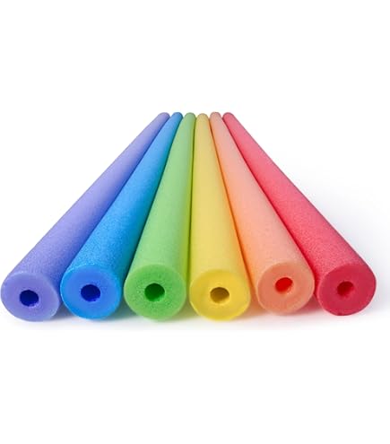 Connecteurs Pour Frites De Piscine - Lot De 6, EPE Mousse, 6.5x30 Cm, 2 Trous, Pour Créer Jeux Et Aides à La Nage