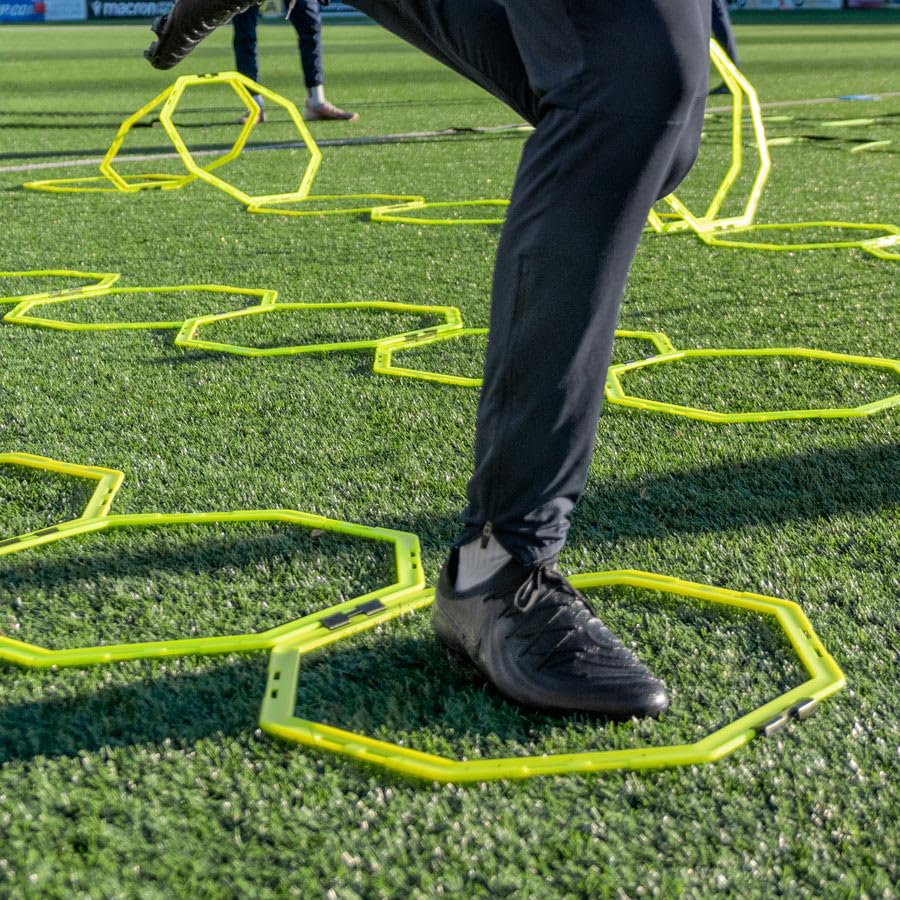 FORZA Agility Training Octa Rings Pack of 6 - Speed Soccer Equipment for Football, Boxing, Basketball Drills