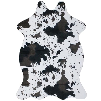 Bioeilife Sintetica Tappeto Pelliccia Animale 110cm X 75cm Mucca