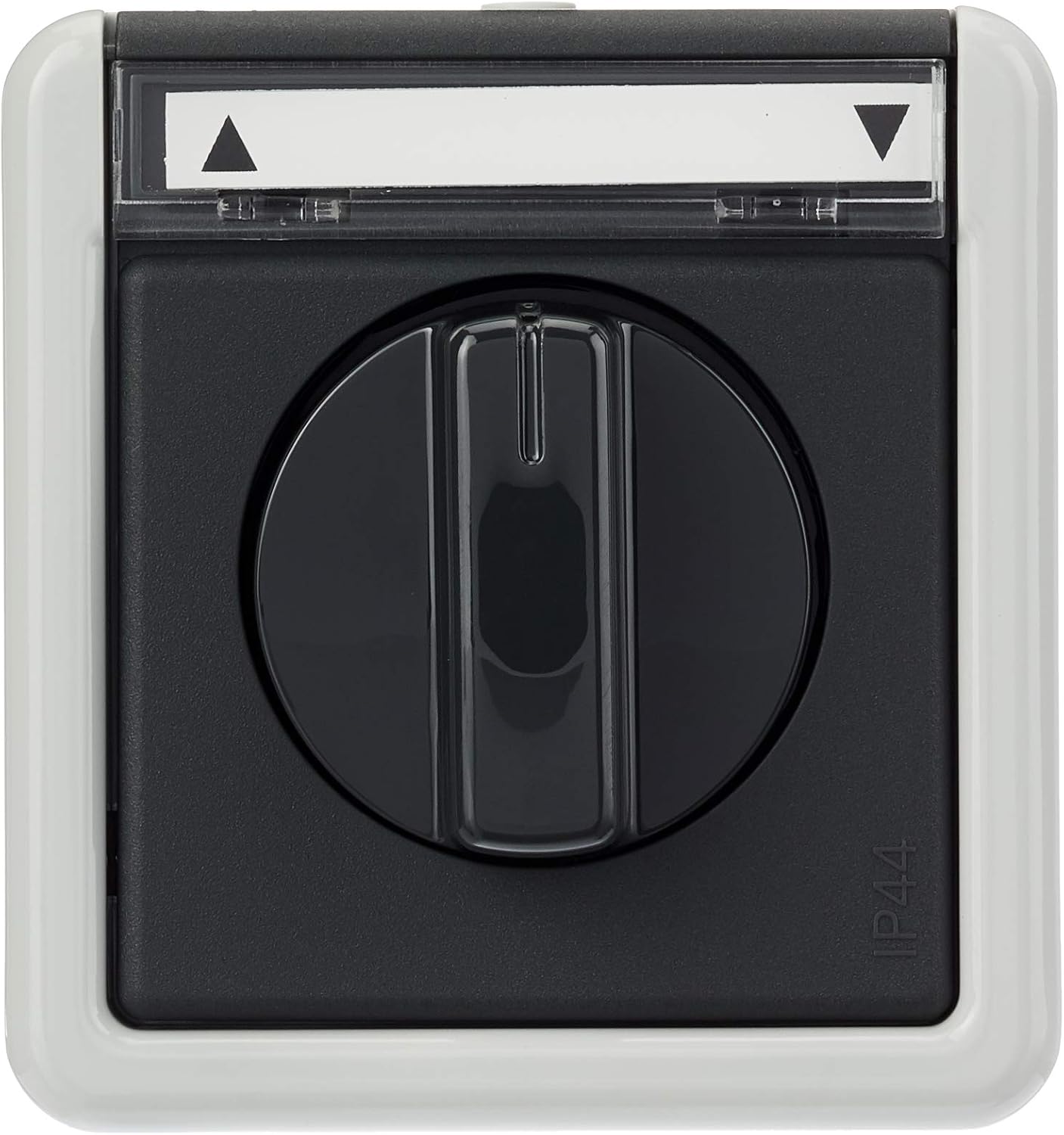 Gira 015430 Shutter Switch, Single Pole, with Label, Water-Resistant Surface, 10 A, 250 V, Grey - Image 4