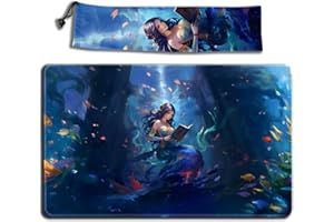 Digital Sorcery Studio Merfolk Card Game Playmat - Premium Stitched Edge - Custom Art Bag Included - Perfect for MTG Merfolk Commander Decks Like Hakbal, Kumena, Svyelun, or Emperor Mihail II