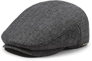 Men's Newsboy Cap with Earflaps Flat Ivy Caps Gatsby Golf Cabbie Hats
