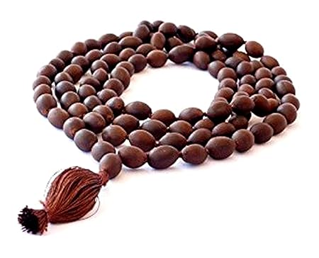 SAUBHAGYA GLOBAL Wood Kamal Gatte Ki Mala for Pooja, Astrology (Black_10 -11 cm)