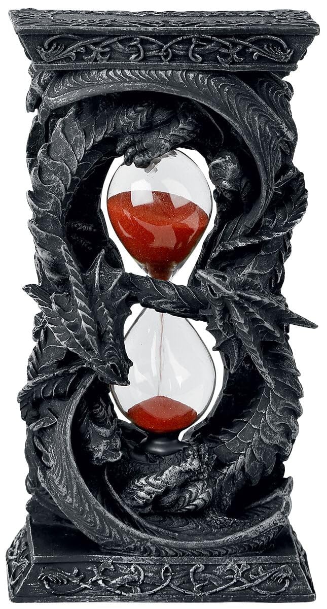 Nemesis Now Time Guardian Dragon Sand Timer 18cm, Resin, Grey, C0789C4
