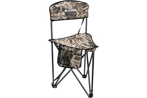 FLISSA Folding Camo Hunting Chair, Durable with Dual Storage Pockets, High Weight Capacity, Heat and Impact Resistant, Portab