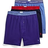POLO RALPH LAUREN Men's Classic Fit Cotton Knit Boxers, 3 Pack