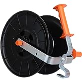 Gallagher Economy Electric Fence Reel | Holds 1640' Poly Wire and 656' of 0.5" Tape | Zinc Coated Frame | Positive Locking Ratchet Mechanism | UV Stabilized