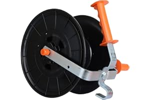 Gallagher Economy Electric Fence Reel | Holds 500m Polywire or 200m Polytape | Zinc-Coated Frame | Positive Locking Ratchet |