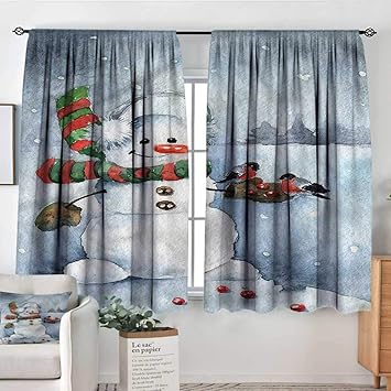 Amazon Com Pricetextile Snowman Kitchen Curtains Watercolor Xmas