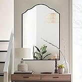 Autdot Black Decorative Wall Mirror, 30"x20", Black Arched Mirror, Traditional Framed Wall Mirror for Bathroom, Entryway, Liv