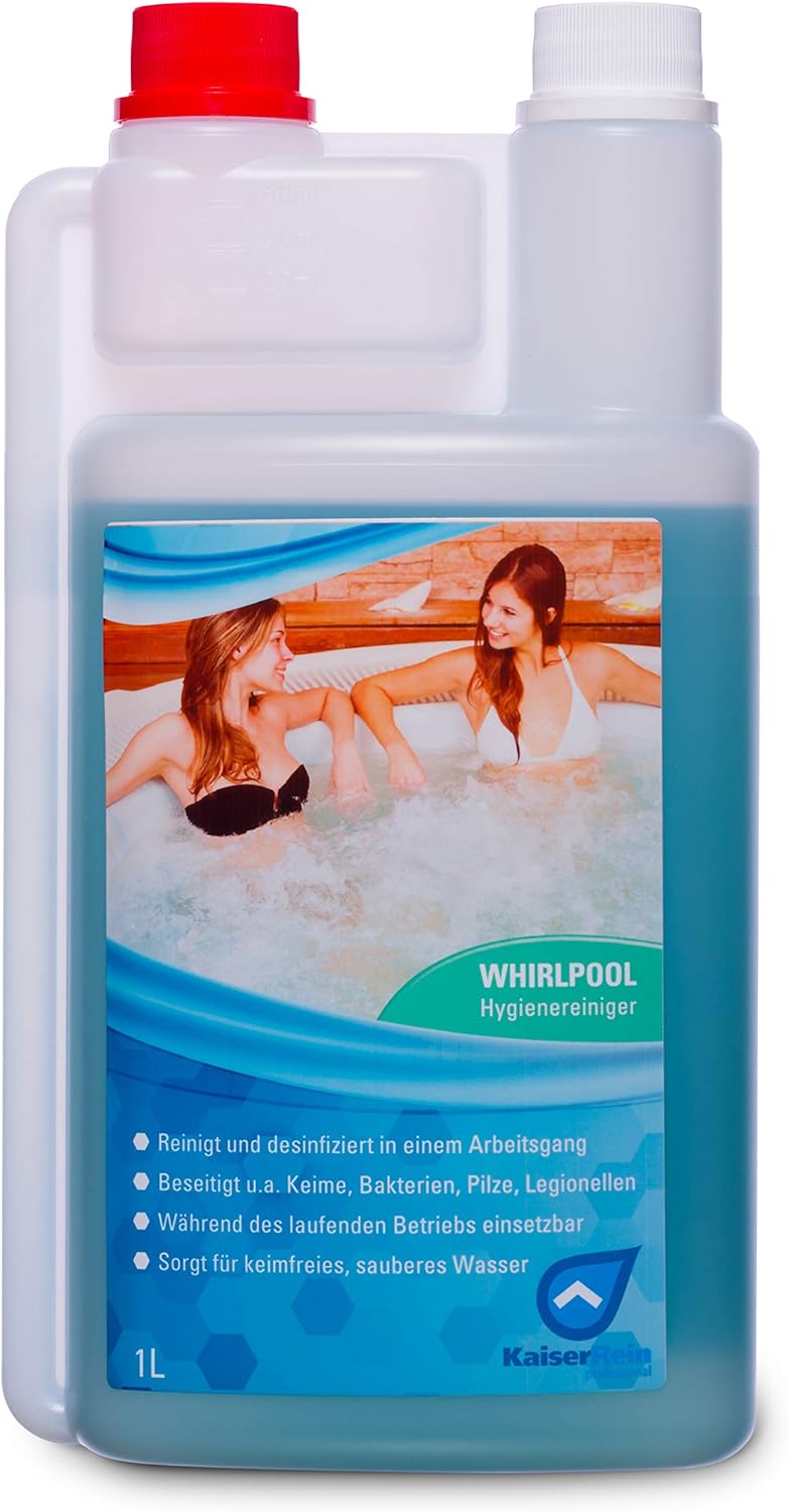 KaiserRein 1 L Whirlpool Desinfektionsmittel für die zuverlässige Wasserpflege I Whirlpool Reiniger Desinfektion I Whirlpoolreiniger, Poolreiniger