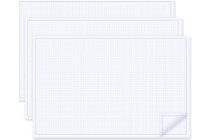 suituts 3 Pads 11X17 Inches Graph Paper, Large Grid Paper, Two Side Drafting Paper, Architect Graph Paper, Blueprint Paper(4 Squares Per Inch, 50 Sheets Each Pad)