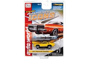 AW AUTO WORLD Auto World Xtraction 1971 Plymouth Satellite HO Scale Slot Car