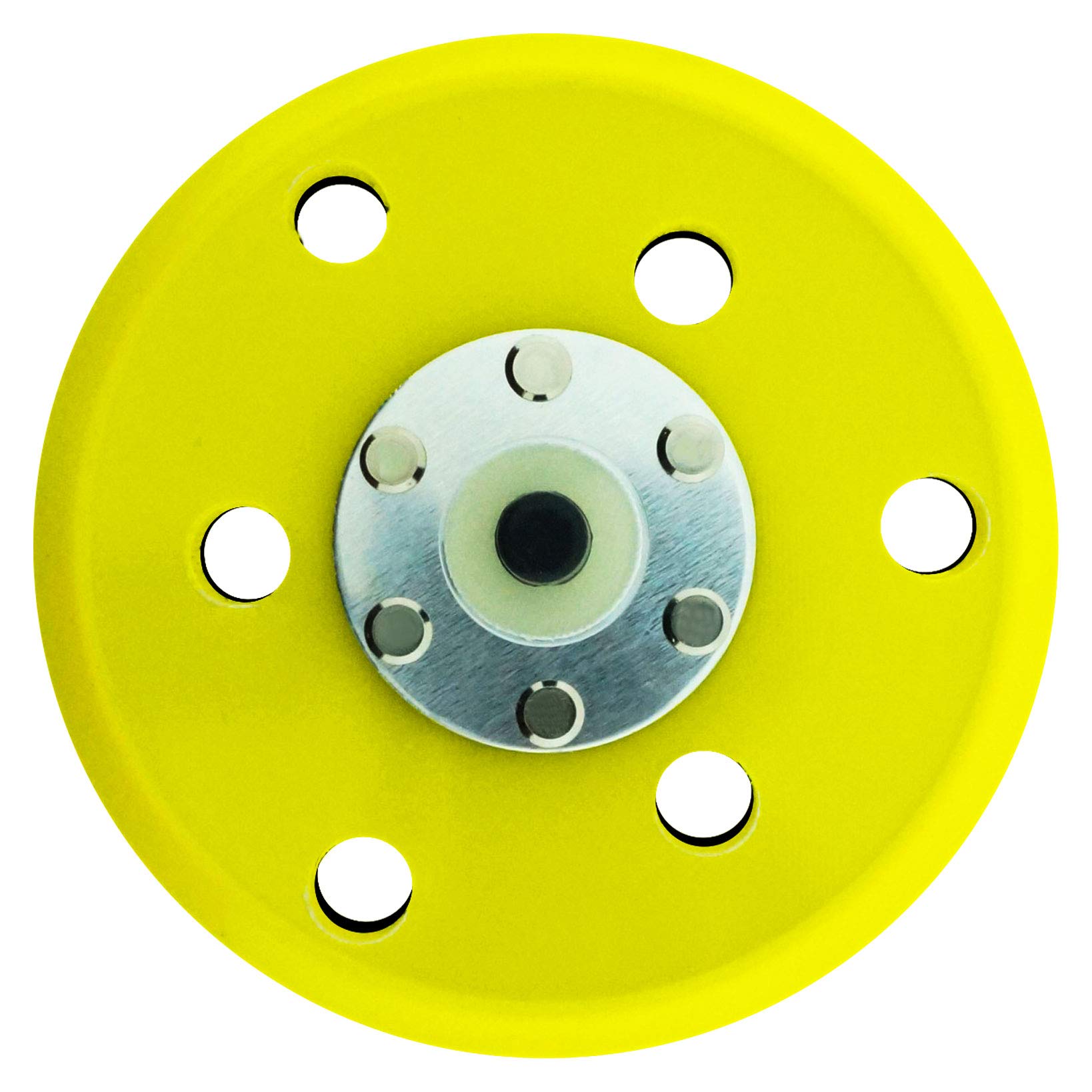 1 x SabreCut OSSCDA004 125mm 5/16 Thread 6 Dust Extraction Holes Medium Density Random Orbital Sander Hook & Loop Backing Pad Compatible with Dual Action Sanders