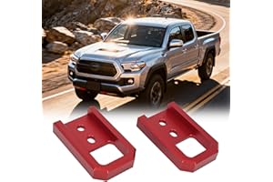 bimiti 2PCS Tow Hooks for Tacoma 2024-2026/4Runner 2025-2026/Land Cruiser 250 2024-2025 Heavy Duty Car Towing Hooks, Red