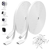 Uogw 2Pack 10ft/3m Micro USB Extension Cable Compatible with Wyze Cam V4,Wyze Cam OG,WYZE Cam Pan,Wyze Cam V3,Zmodo,Kasa Came
