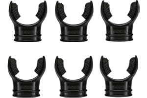 Scuba Choice Diving Regulator Octopus Mouthpieces with Regulator Tie (6-Pcs) Premium PVC, Universal Fit for Standard Regulators | Comfortable Non-Bite Design for Stress-Free Diving