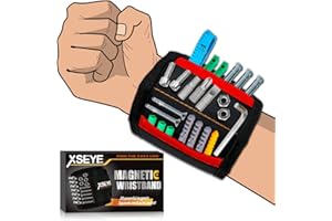 XSEYE Mens Gifts for Valentines Day, Magnetic Wristband for Holding Screws, Anniversary for Him Husband Man Boyfriend, Unique Tools Cool Gadgets for Handyman Electrician, Birthday Ideas for Dad