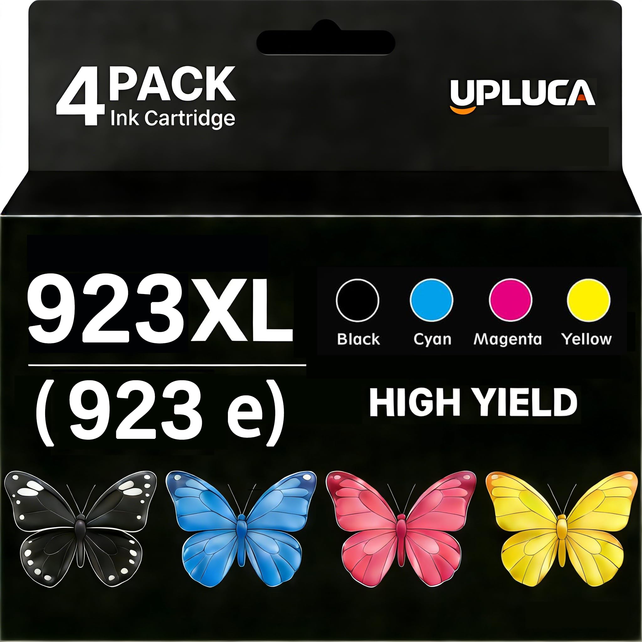 Photo 1 of UPLUCA 923XL 923e 923 XL Ink Cartridges Combo Pack High Yield Replacement for HP 923 XL Ink for OfficeJet Pro 8130e 8135e 8138e 8139e 9130 8122e 8120 8124e 8132e 8125e Printer (4PK, BCMY)