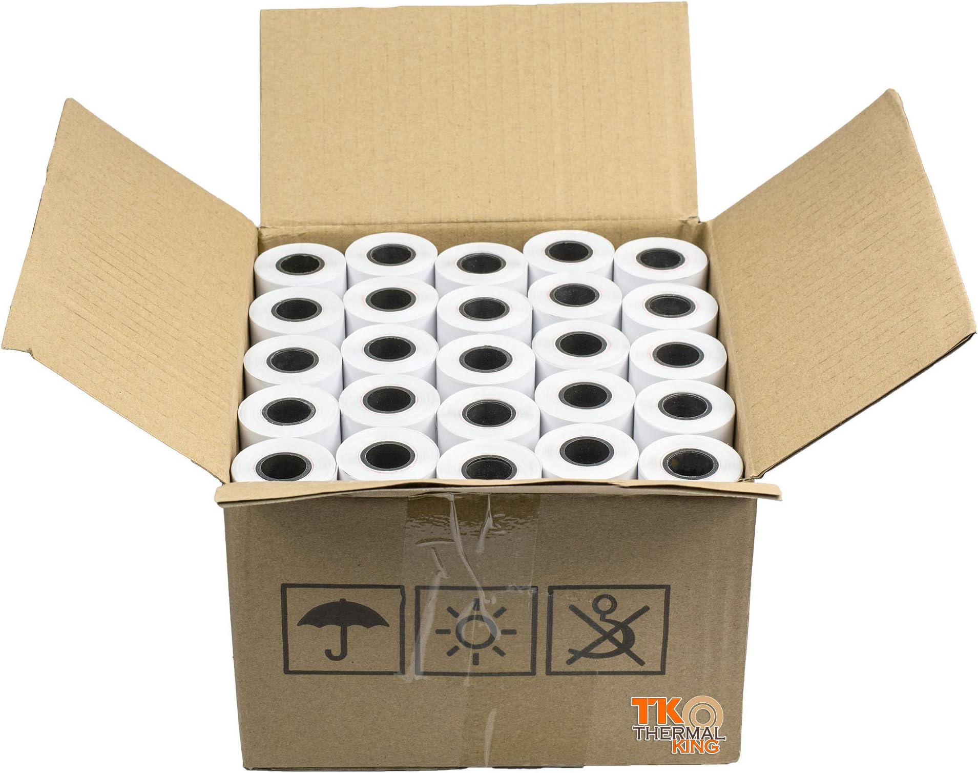 TK Thermal King, Thermal Credit Card Paper Receipt Paper Compatible with Verifone VX610 Nurit 8020 Ingenico iWL255 and MORE (2 1/4" x 50' - 50 Rolls)