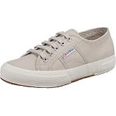 Superga 2750 COTU Classic Sneaker - Unisex Sneakers - Soft Textile Lining - Cushioned Footbed - Metal Eyelets Grey Sand/Full Avorio EU 36 (US Men's 4.5, Women's 6) Medium