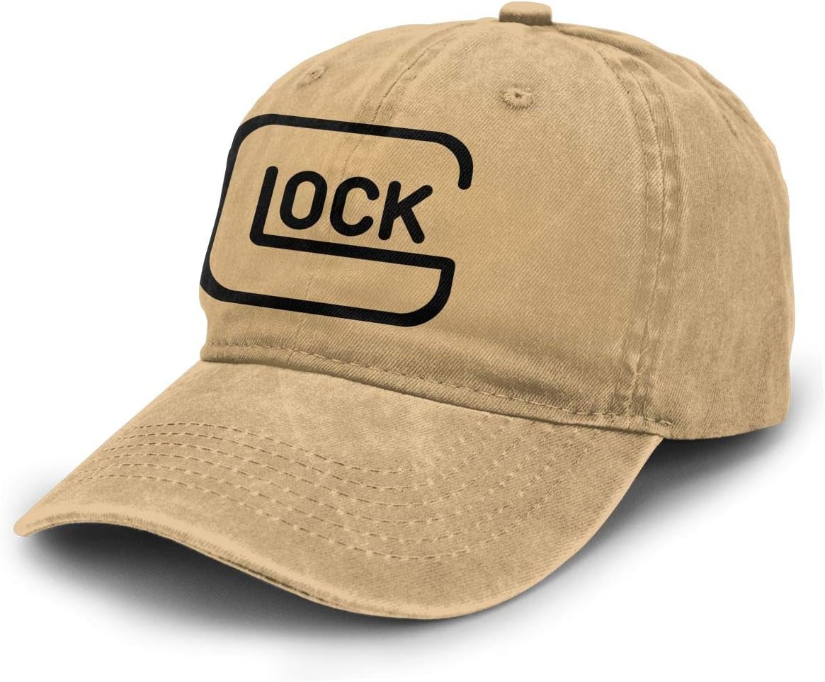 Glock Women's Men's Boutique Cowboy Hat Cotton Blend Youth Adult Hat Bend Cap Deep Heather
