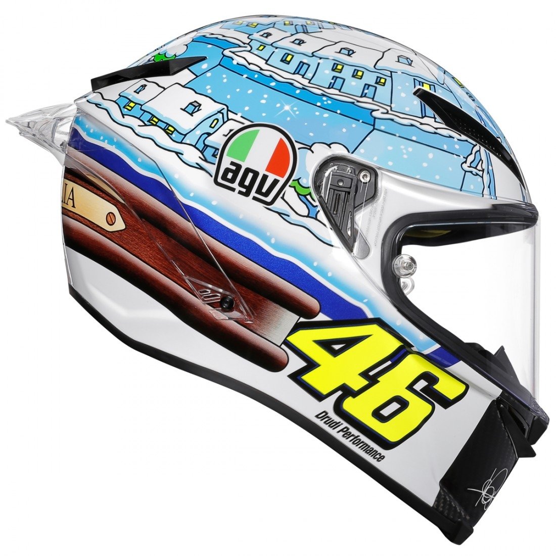 AGV Pista GP-R Carbon Rossi Winter Test '17 Helmet White/Blue XS
