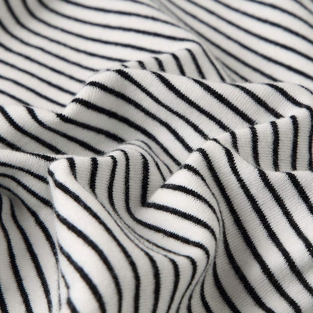 Baby Toddlers Long Sleeve Tee Little Kids Cotton Striped T-Shirt Crew Neck Tops: Clothing