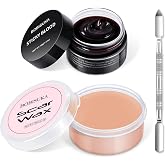BOBISUKA Special Effects SFX Makeup Kit,Scar Wax &amp; Fake Blood Gel &amp; Spatula | Create Realistic Scars, Cuts, Burns &amp; Wounds for for Halloween Cosplay Zombie Make Up, Non-toxic, Large Capacity