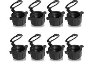 Mapleza 8 PCS Racing Gas Can Replacement Vent Caps for 3/5/5.5 Gallon VP fuel Jug, Black Top Hat- Plastic, 24mm