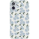 Casely iPhone 16 Case | Nantucket Cottage | Blue Hydrangea | Compatible with MagSafe | Classic Ultra Slim Design