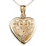 PicturesOnGold.com 14K Gold Filled Floral Heart