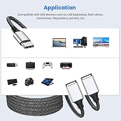 Fidioto USB C to Double USB Cable Splitter