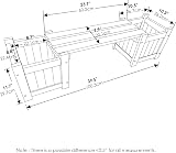 Furinno FG20464 Hardwood Mini Planter Box Meranti Natural 26.16 x 100.33 x 29.72 view 6
