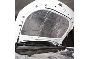 QPKING Automotive Engine Heat Sound Noise Insulation Absorb Padding Shield Hood Pad Dampening Mat Aluminum Foil Heat Shield Mat Heat Shield Thermal Sound Insulation Proofing Deadener Mat 39.4x47.2 Inch