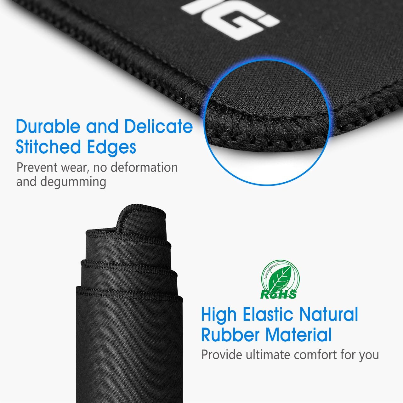 VicTsing [30% Larger] Extended Gaming Mouse Pad with Stitched Edges, Long XXL Mousepad (31.5x15.7In), Desk Pad Keyboard Mat, Non-Slip Base, Water-Resistant, for Work & Gaming, Office & Home, Black : Office Products