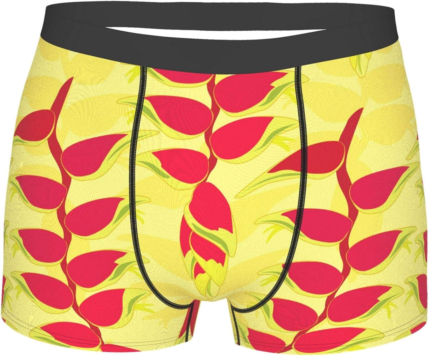 Red and yellow flowers Men's Underwear Breathable Men Boxer Briefs