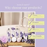 BODY & EARTH Lavender 11pc Spa Gift Set Bath Shower Gift Basket view 3