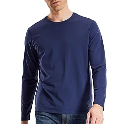 MIER Men Long Sleeve Soft Shirts Stretch Cotton T