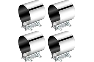 EVIL ENERGY 3.0 Inch Exhaust Clamp,Butt Joint Band Clamp Sleeve Coupler Stainless Steel 4Pcs