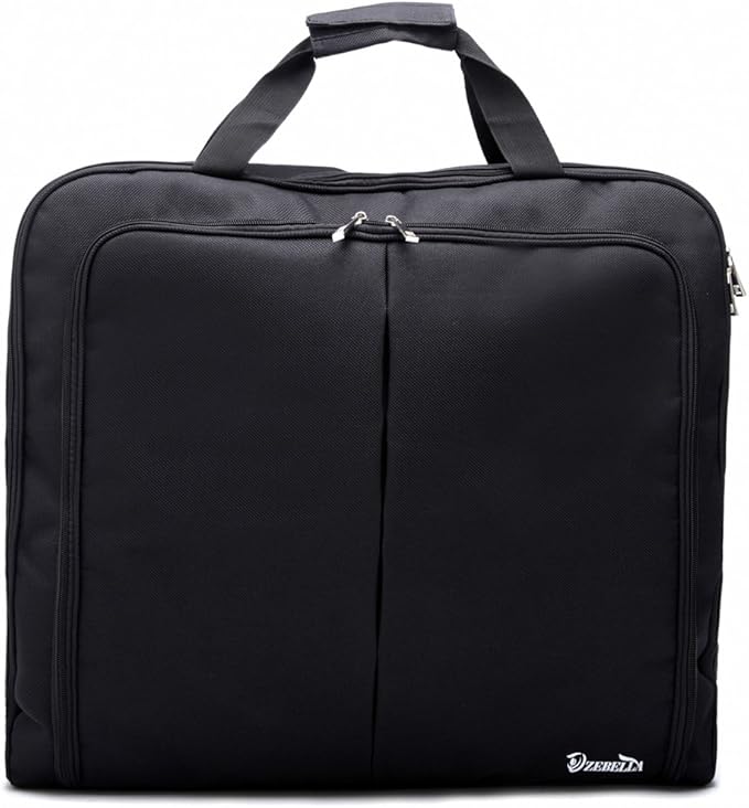 Carry On Garment Bag Waterproof Black Zipper Suit Bag Durable Men Business Trip
