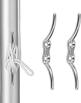 Uskerb 2PCS 113mm Silver Cleat Hooks Heavy-Duty Stainless Steel Rope Cleats view 3