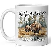 Yellowstone National Park Wyoming Ceramic Coffee Mug 11oz Old Faithful Landmark - Tea Coffee Mug with Comfortable Grip - Unique Travel Gift Cup for Office or Home - Vibrant Long-Lasting Print ID44991