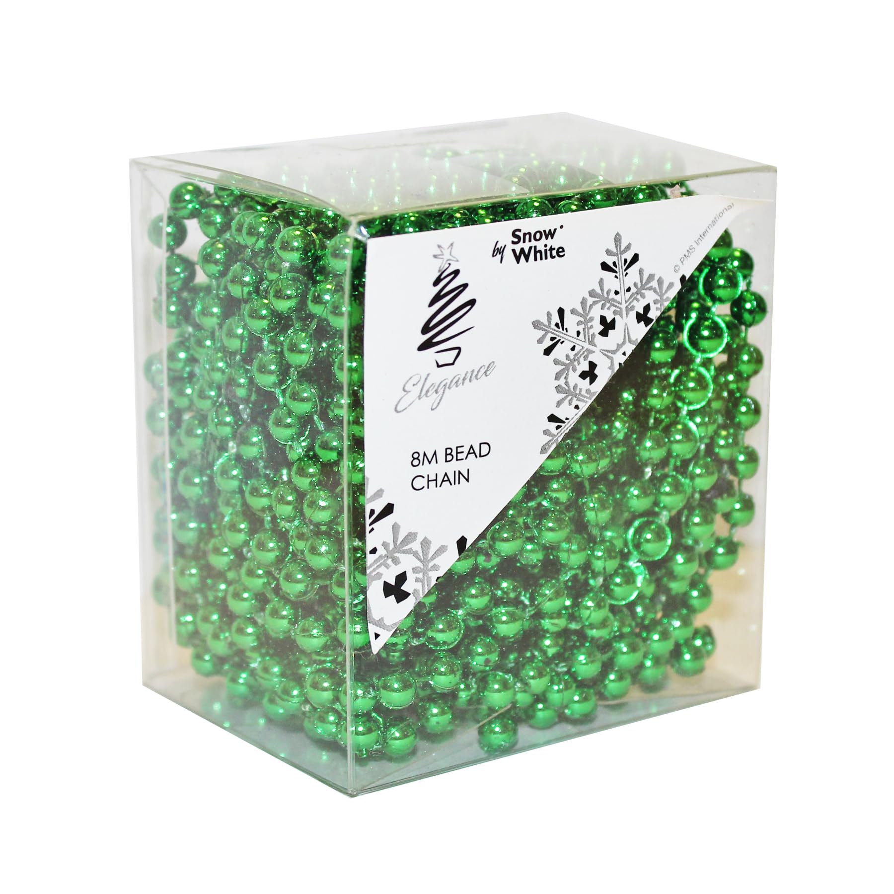 Christmas 8 Metre Bead Garland Tree Room Decoration - Green